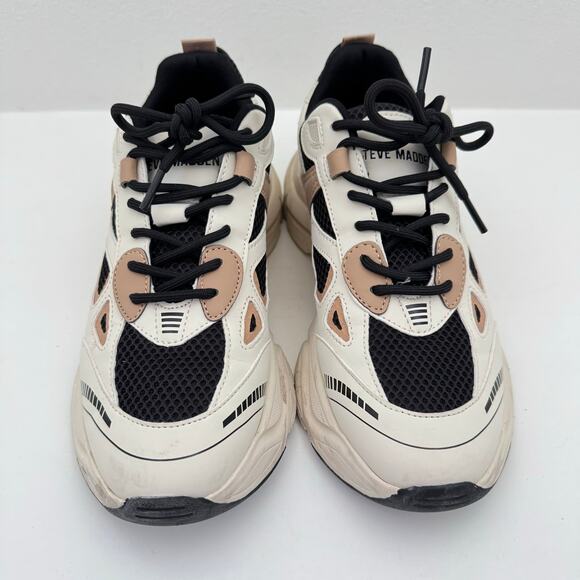 Steve Madden Cordyn Black and Tan Chunky Sneakers Women's 9.5 - Picture 4 of 8